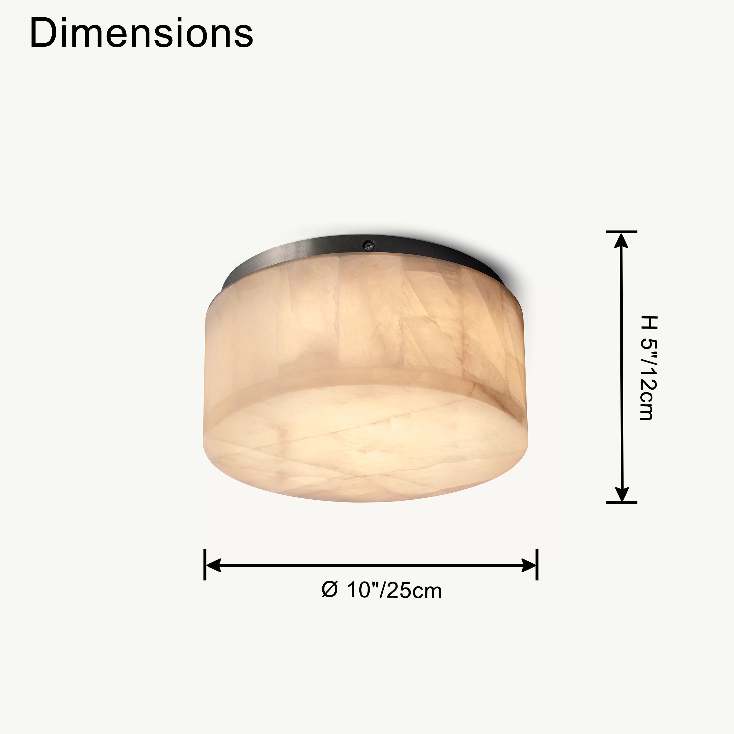 NÖRDI Alba | Lámpara de Techo LED Efecto Alabastro