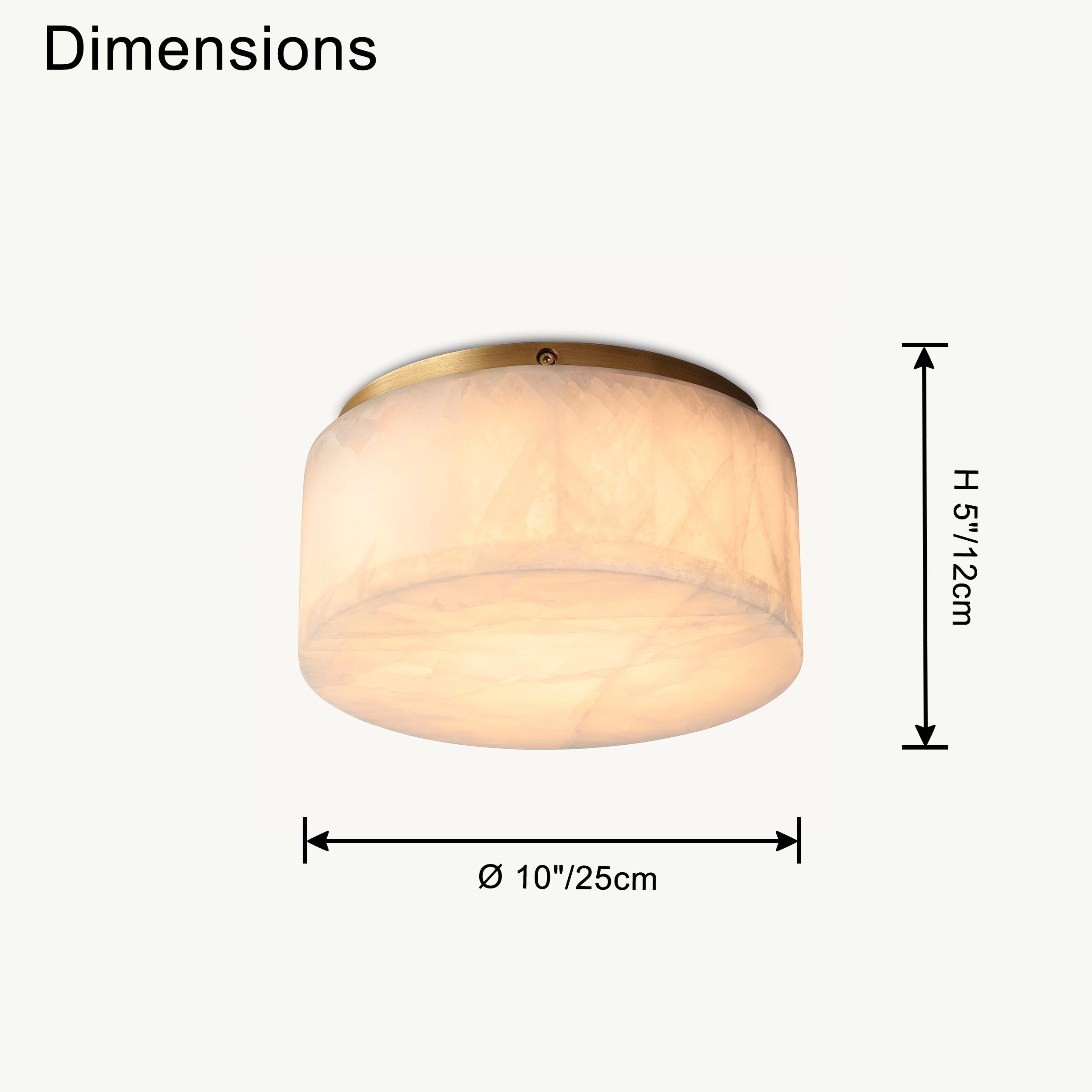 NÖRDI Alba | Lámpara de Techo LED Efecto Alabastro