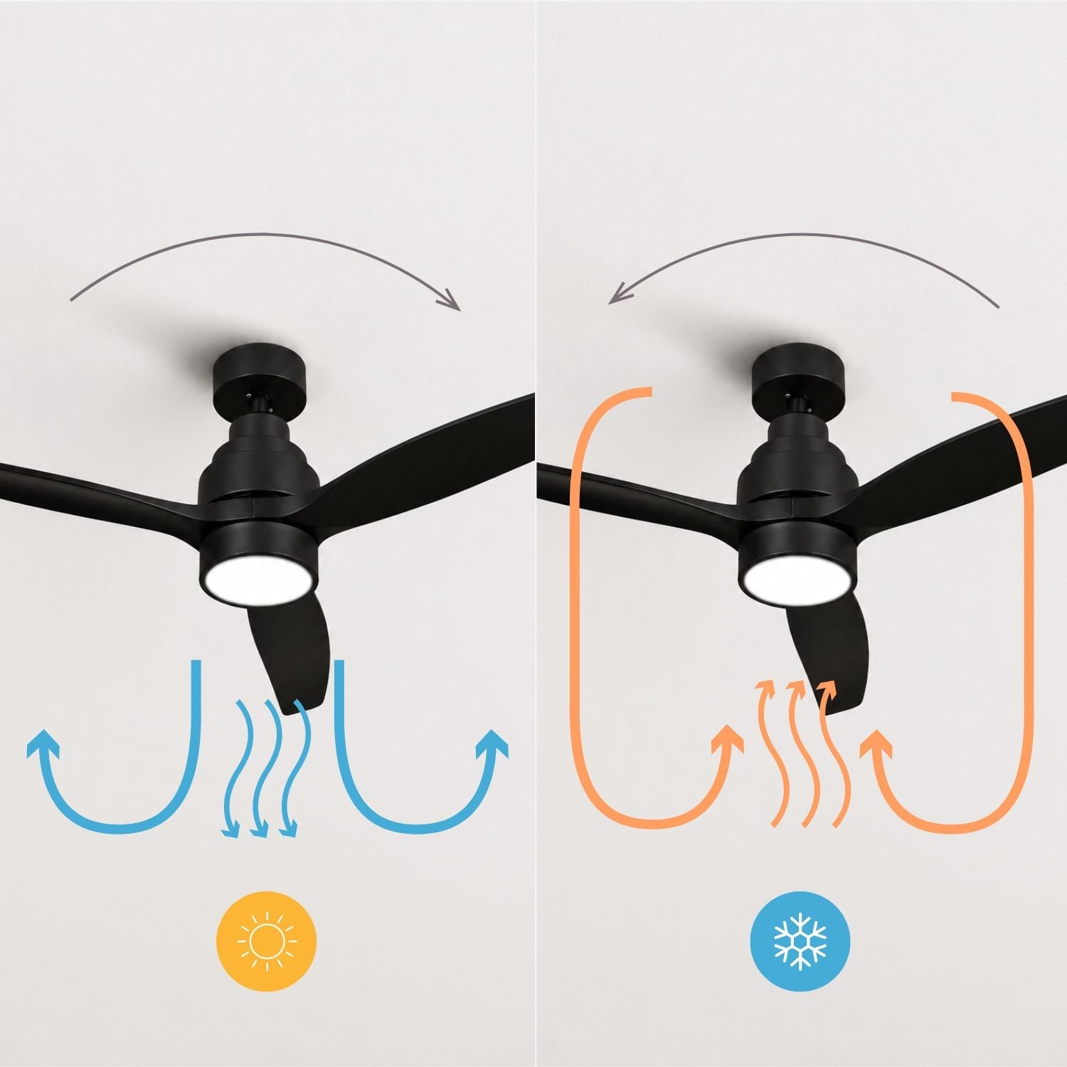NÖRDI Breeze Onyx | Ventilador de Techo con Luz LED