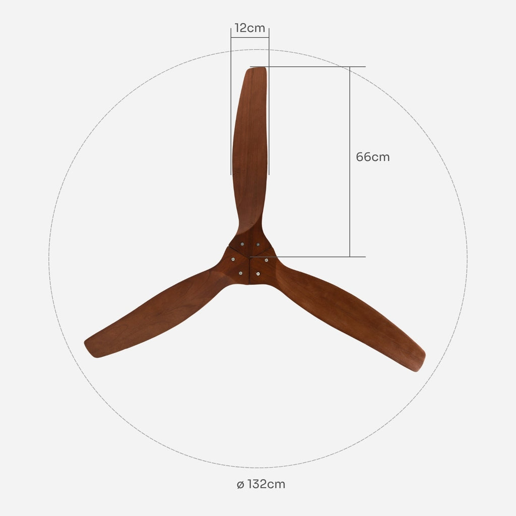 NÖRDI Breeze Oak | Ventilador de Techo Silencioso con Aspas de Madera Natural
