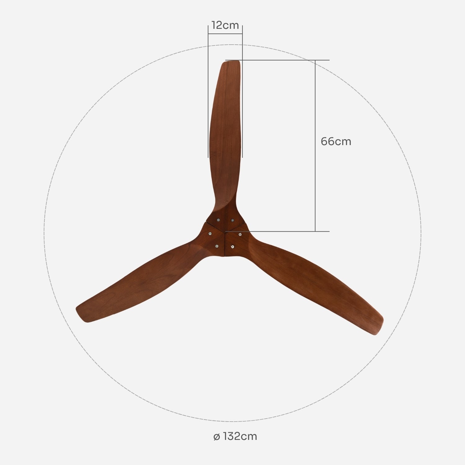NÖRDI Breeze Oak | Ventilador de Techo Silencioso con Aspas de Madera Natural