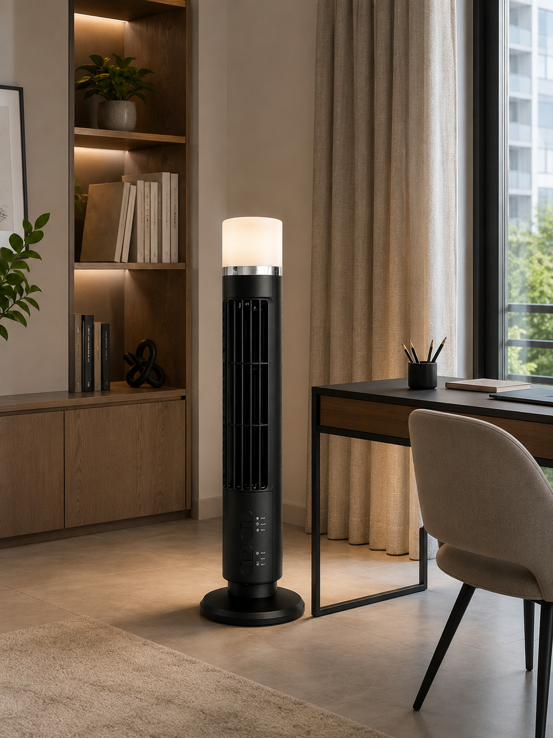 NÖRDI Flow | Ventilador de Torre Sin Aspas con LED