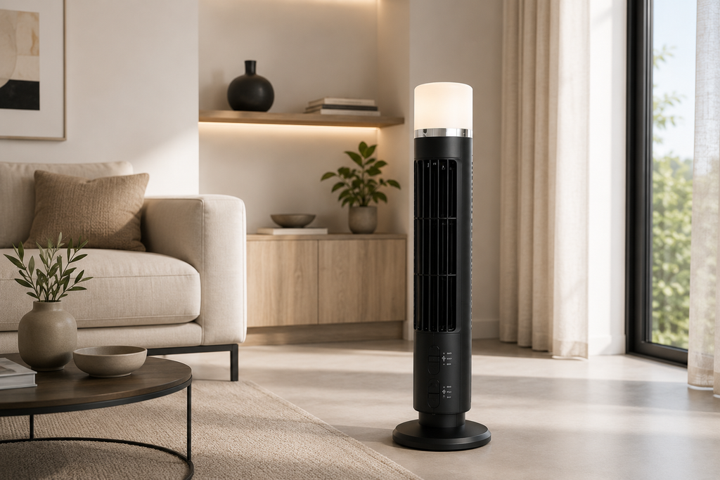 NÖRDI Flow | Ventilador de Torre Sin Aspas con LED
