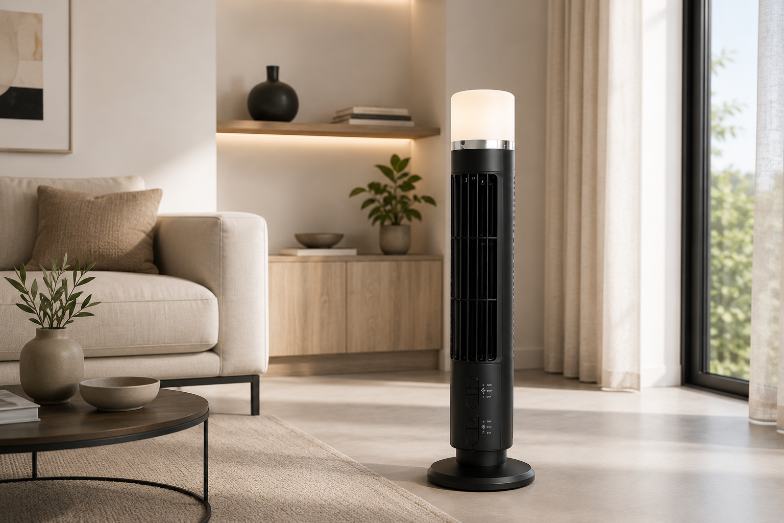 NÖRDI Flow | Ventilador de Torre Sin Aspas con LED