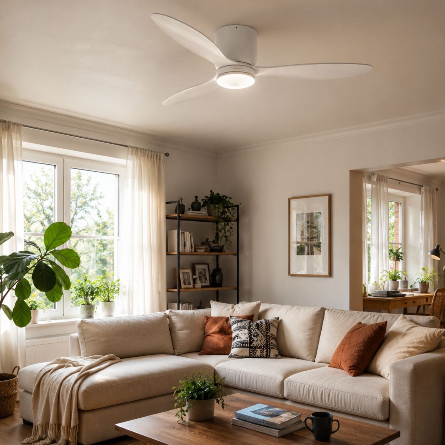 NÖRDI Breeze Air | Ventilador de Techo con Luz LED Minimalista