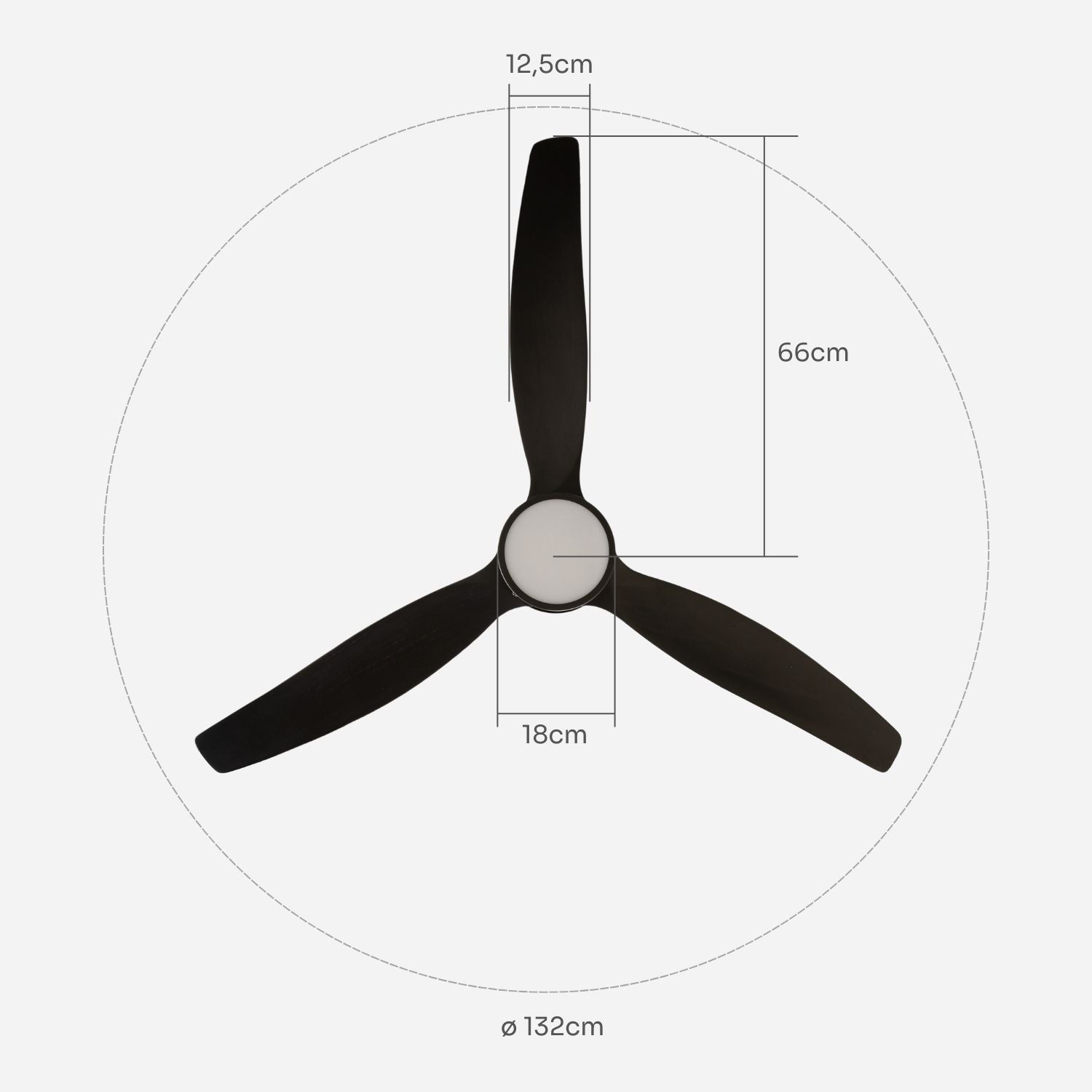 NÖRDI Breeze Onyx | Ventilador de Techo con Luz LED