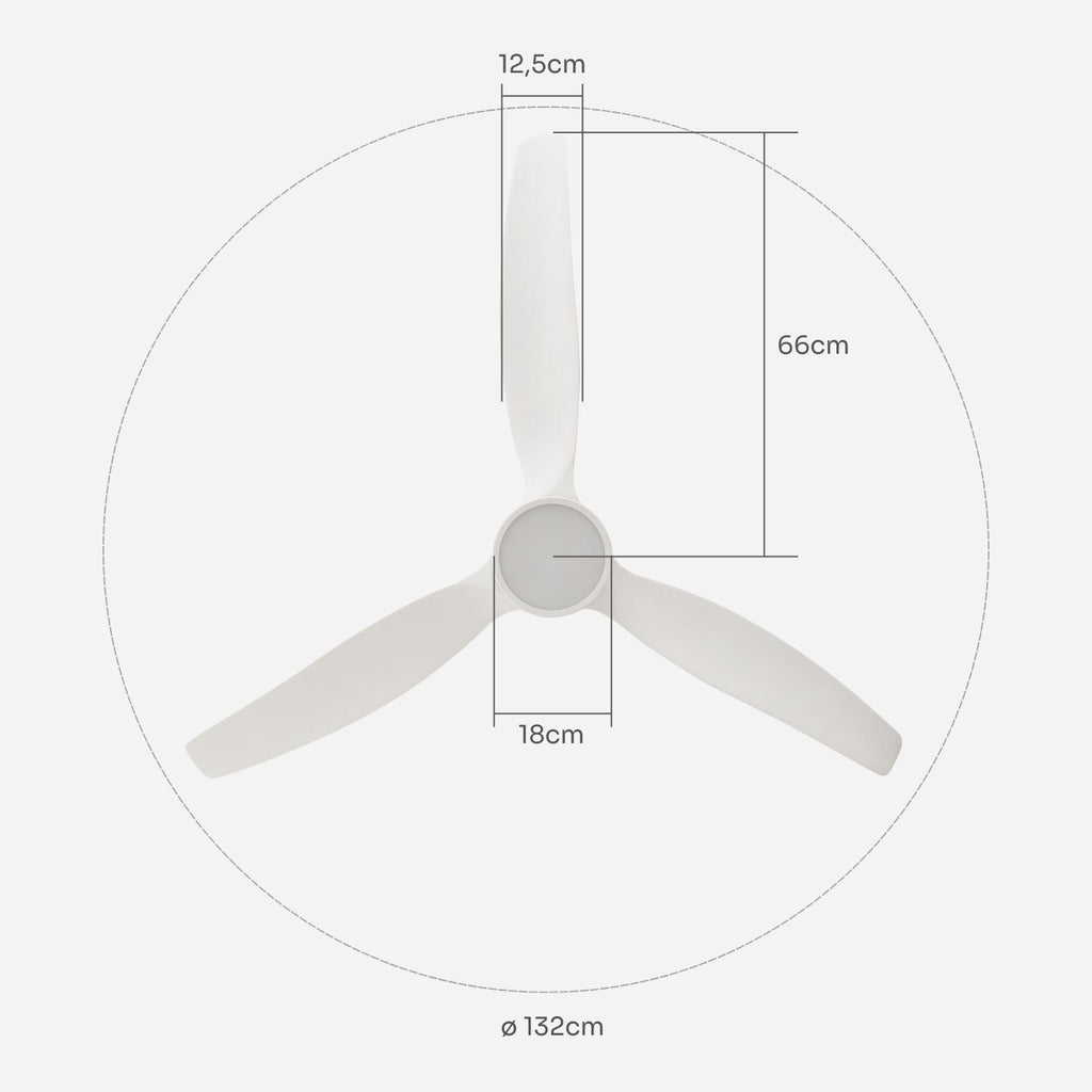 NÖRDI Breeze Pearl | Ventilador de Techo con Luz LED